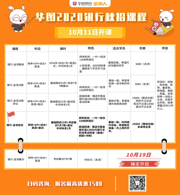 银行秋招金领课程